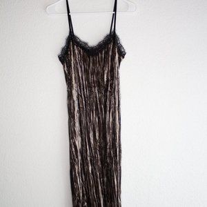 Pull&Bear Gray Velvet Slip Dress
